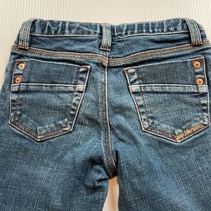 Gap straight leg denim with a slightly wider leg - flare. Girls size 8